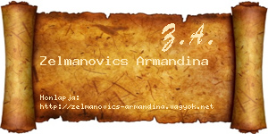 Zelmanovics Armandina névjegykártya
